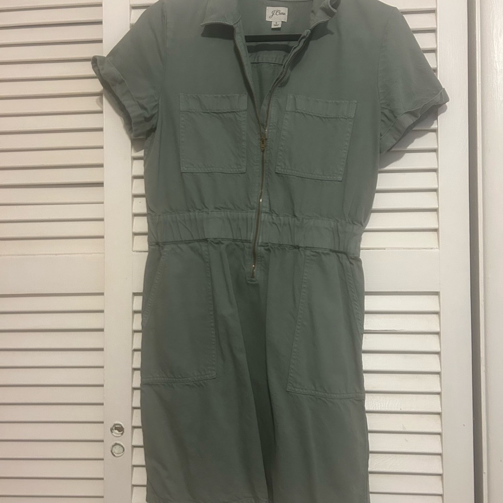 Green J Crew Utility Dress